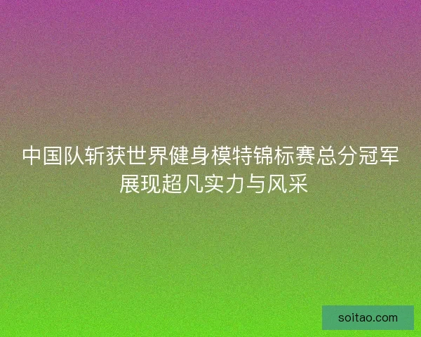 中国队斩获世界健身模特锦标赛总分冠军 展现超凡实力与风采